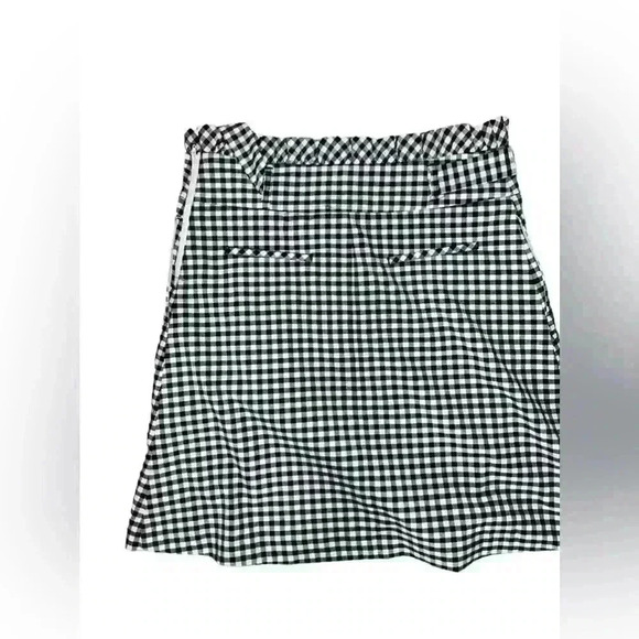 CYNTHIA ROWLEY High Waist Ruffle Trim Gingham , 10 Preppy Monochrome Emo - Picture 2 of 5